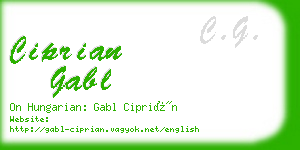 ciprian gabl business card